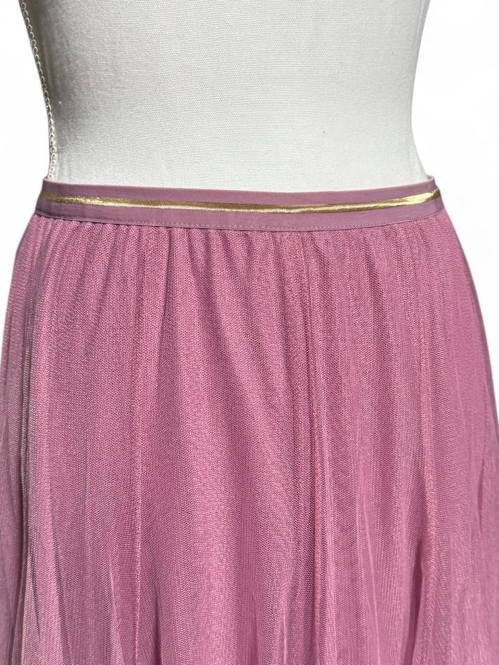 Pink Layered Tulle Maxi Skirt Women’s S Fairy Balletcore Mesh A Line Flowy - Picture 2 of 7